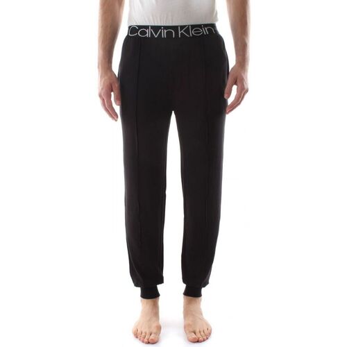 Textil Homem Shorts a vita alta con ricamo Blu Calvin Klein Jeans 000NM1563E JOGGER-001 BLACK Preto