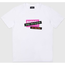 Textil Criança T-Shirt mangas curtas Diesel J00265 0HERA TUDARGET-K100 Branco