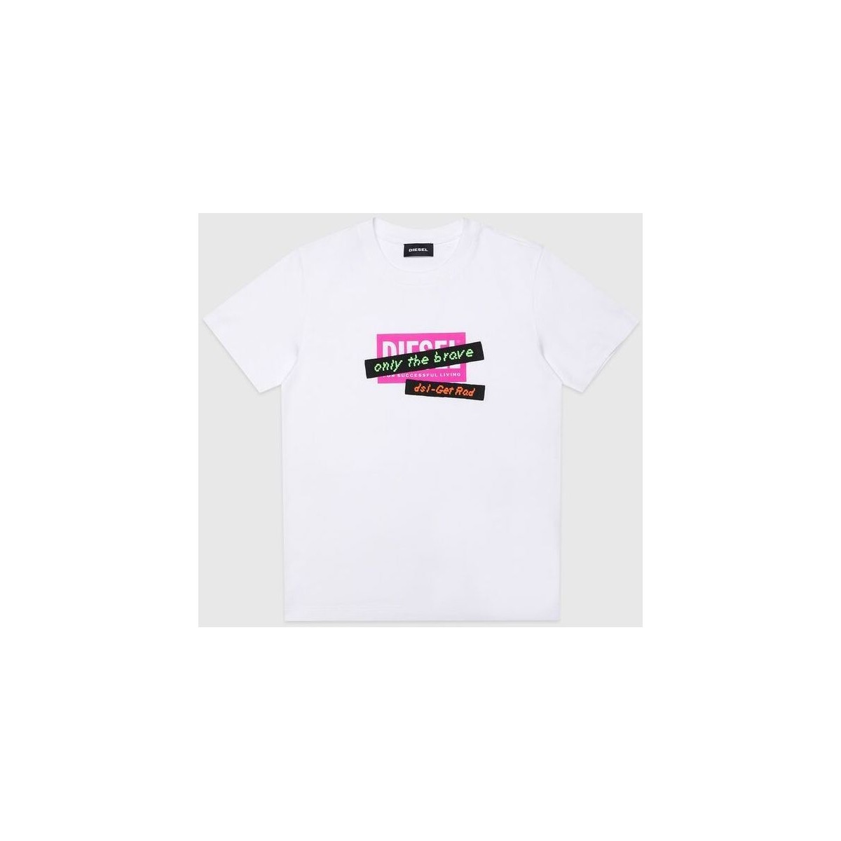 Textil Criança T-shirts e Pólos Diesel J00265 0HERA TUDARGET-K100 Branco