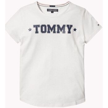 Textil Rapariga T-shirts e Pólos Tommy Hilfiger KG0KG03860 ESSENTIAL TEE-118 SNOW WHITE Branco