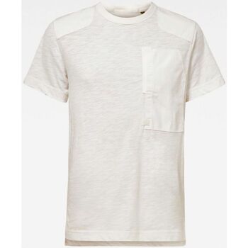 Textil Homem T-shirts e Pólos G-Star Raw D12859 B136 ARRIS-111 MILK Branco