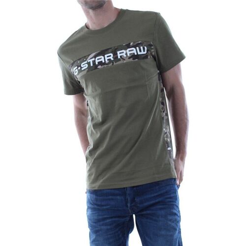 Textil Homem Tops / Blusas G-Star Raw D12868 336 GRAPHIC 7-724 SAGE Verde