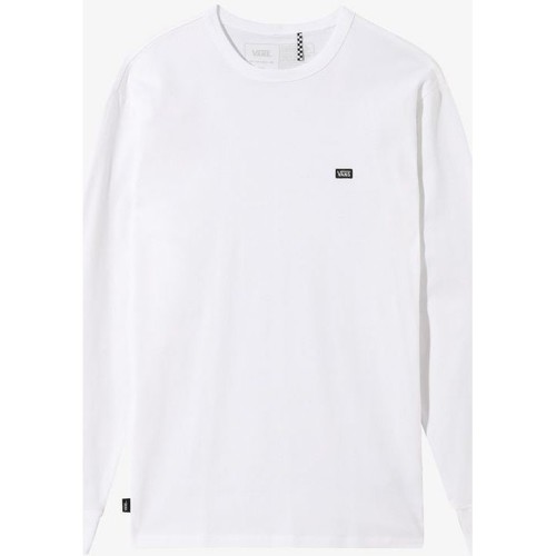 Textil Homem T-shirts e Pólos Vans Denim VN0A4TURWHT1 MN OFF THE WALL CLASSIC LS-WHITE Branco