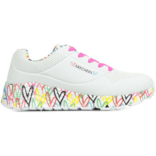 Sapatos Rapariga Sapatilhas Skechers Lights Uno Lite Lovely Luv Branco
