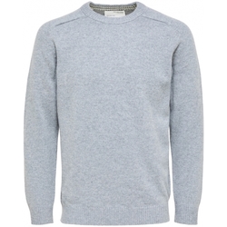 Textil Homem camisolas Selected Malha Wool New Coban Medium Grey Melange Cinza