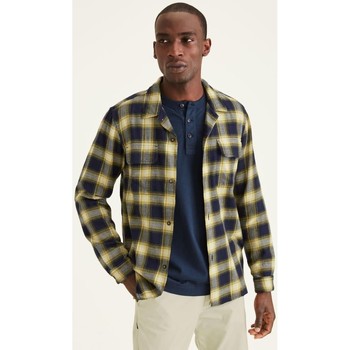 Textil Homem Camisas mangas comprida Dockers A0875 0001 CAMP SHIRT-PEMBROKE Azul