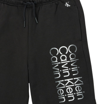 Calvin Klein Jeans INSTITUTIONAL CUT OFF LOGO SHORTS Preto