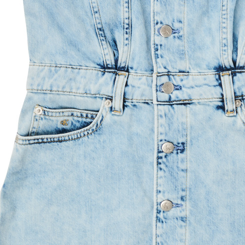Calvin Klein Jeans SLEEVELESS BLUE DENIM DRESS Azul