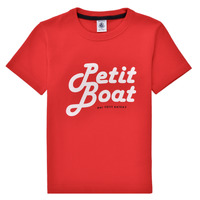 Textil Rapaz Kortärmad T-shirt Tri Or Die Petit Bateau BLASON Vermelho