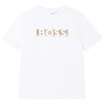 Textil Rapaz T-Shirt mangas curtas BOSS CHIFANERA Branco