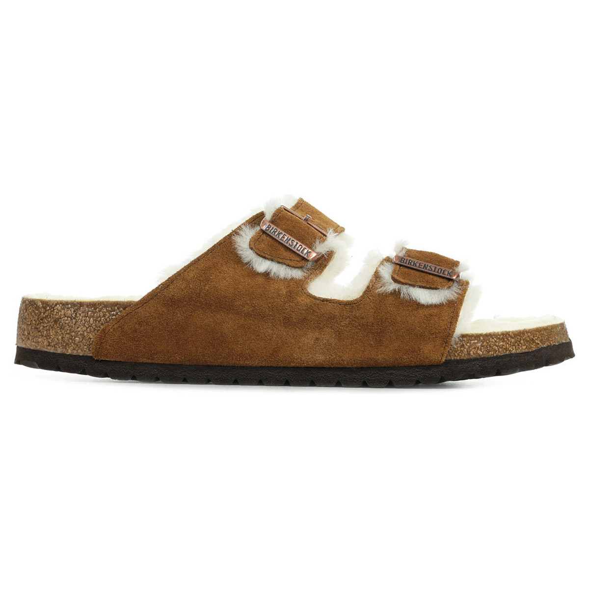 Sapatos Homem Sandálias BIRKENSTOCK Arizona VL Sheepskin Castanho