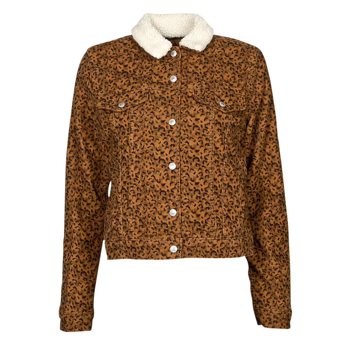 Textil Mulher casacos de ganga Levi's WT-TRUCKER-SHERPA Leopardo / Gengibre