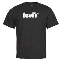 Textil Homem Sinta-se bem nas suas sapatilhas Levi's SS RELAXED FIT TEE Logo / Caviar