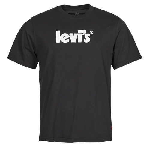 Textil Homem Meias de desporto Levi's SS RELAXED FIT TEE Logo / Caviar