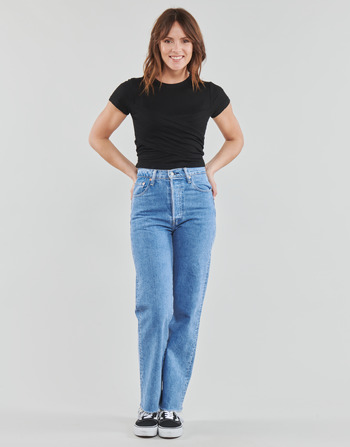 Textil Mulher Calças Jeans Levi's RIBCAGE STRAIGHT ANKLE Onda