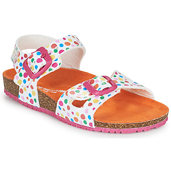 Sapatos Rapariga Sandálias Sapato de vela Bio Branco / Multicolor