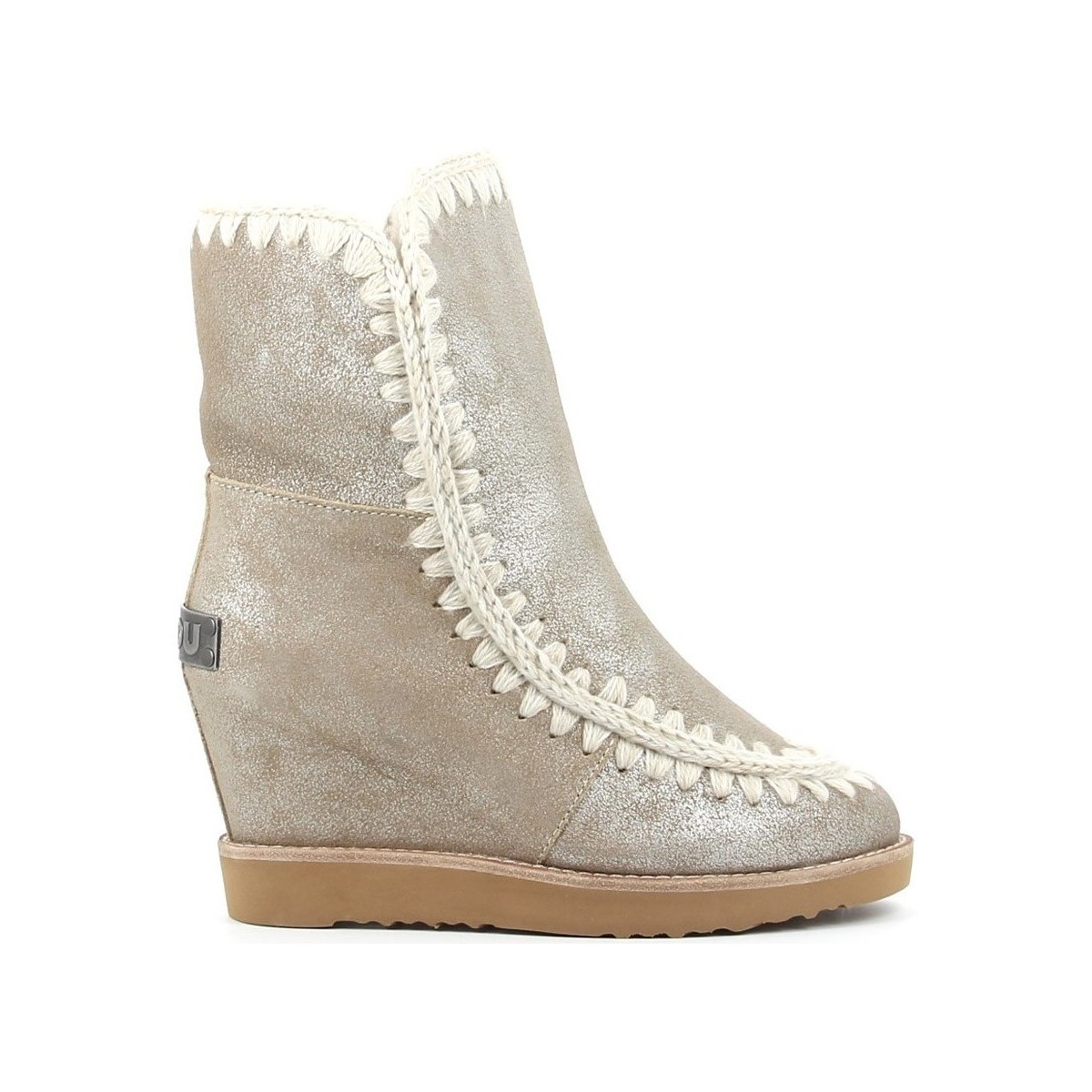 Sapatos Mulher Botins Mou FRENCH TOE WEDGE SHORT Bege