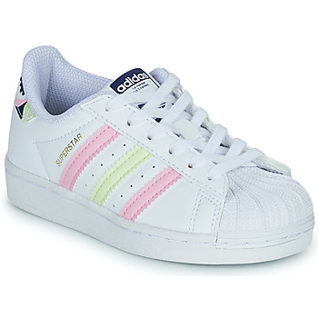 Sapatos Rapariga Sapatilhas adidas Originals SUPERSTAR C Branco / Rosa