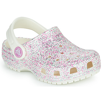Sapatos Rapariga Tamancos Crocs CLASSIC GLITTER CLOG T Branco
