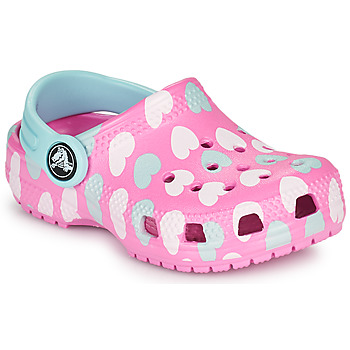 Sapatos Rapariga Tamancos Crocs CLASSIC EASY ICON CLOG T Rosa