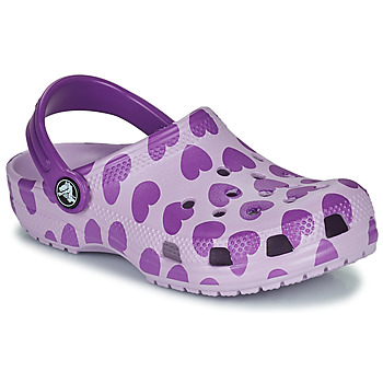 Sapatos Rapariga Tamancos Crocs CLASSIC EASY ICON CLOG K Violeta