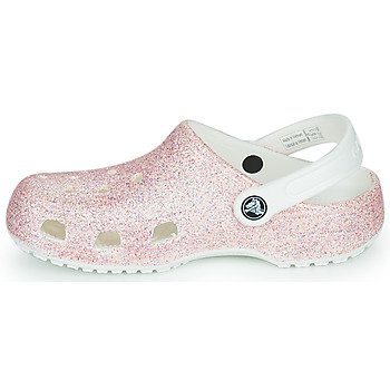 Crocs Classic Glitter Clog K Branco / Rosa