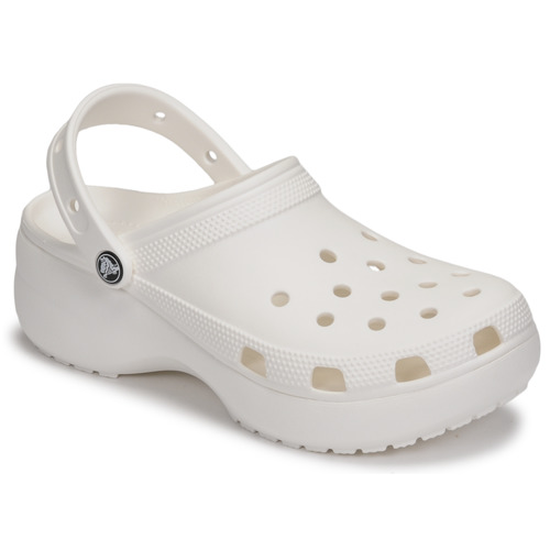Sapatos Tamancos Crocs Lined CLASSIC PLATFORM CLOG W Branco