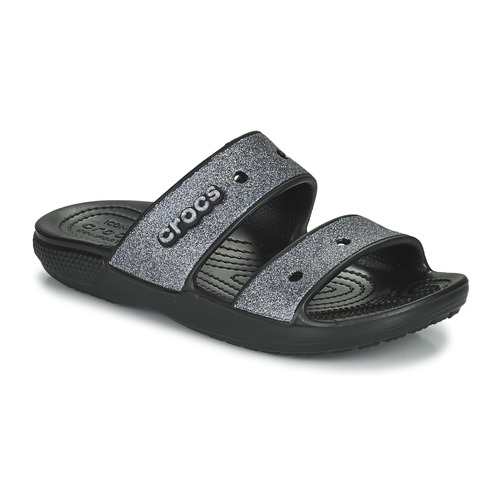 Sapatos Mulher Chinelos Crocs Lined CLASSIC CROC GLITTER II SANDAL Preto