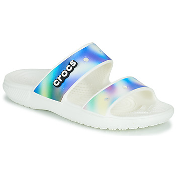 Sapatos Mulher Chinelos Crocs CLASSIC CROCS SOLARIZED SANDAL Branco / Azul