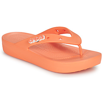 Sapatos Mulher Chinelos Crocs Flip Classic Platform Flip W Coral