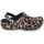 Sapatos Mulher Tamancos Crocs Classic Animal Remix Clog Preto / Leopardo