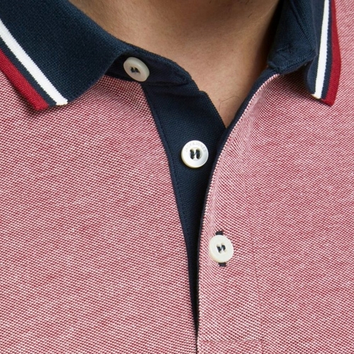 Jack & Jones 12143859 JJEPAULOS POLO SS NOOS PS RIO RED/PS Vermelho