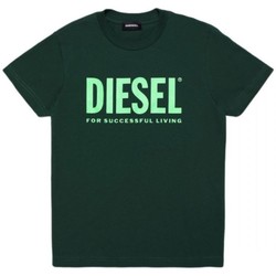 Textil Criança T-Shirt mangas curtas Diesel 00J4P6 00YI9 TJUSTLOGO-K50Q Verde