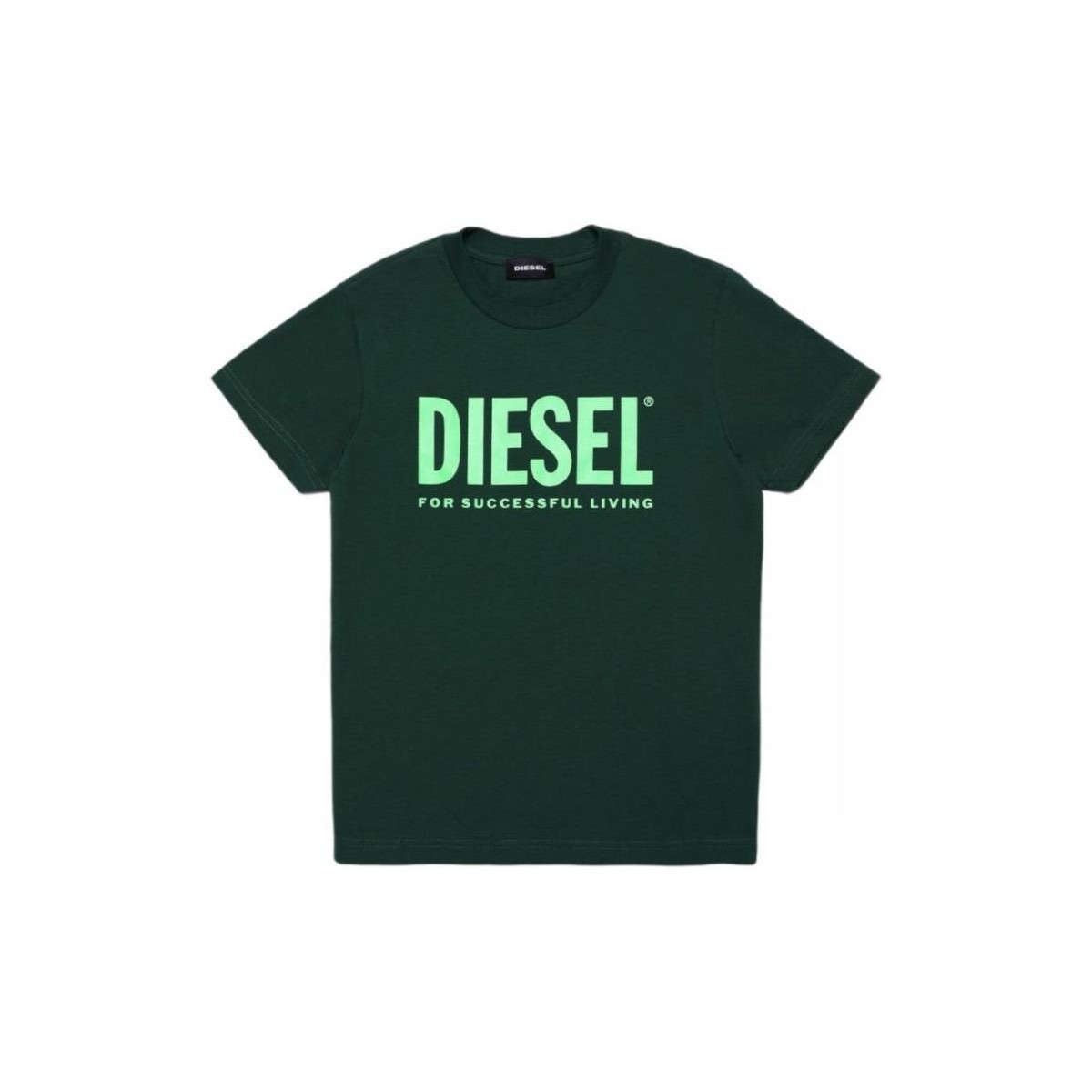 Textil Criança T-shirts e Pólos Diesel 00J4P6 00YI9 TJUSTLOGO-K50Q Verde