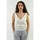 Textil Mulher ANDREADAMO knitted half-sleeved polo shirt Weiß Lafitte LAFTOP8-8-63 Cinza