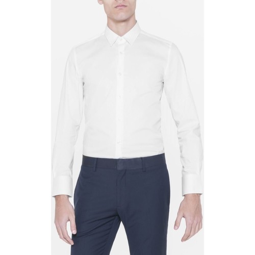 Textil Homem Camisas mangas comprida Antony Morato 00293-1-50 Branco