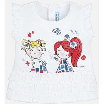 Textil Rapariga T-shirts e Pólos Mayoral SS181016-1-12 Branco