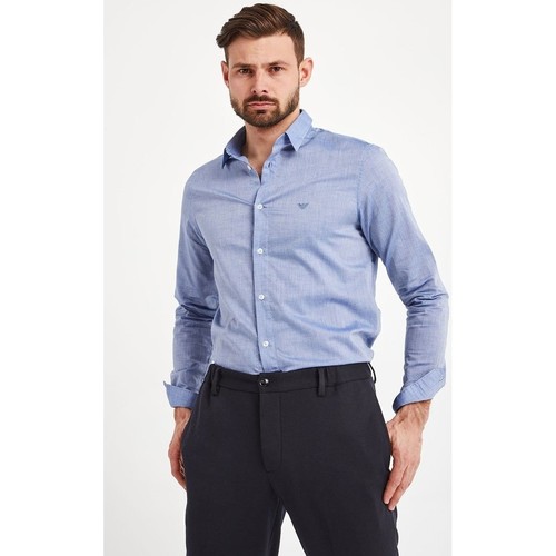 Textil Homem Camisas mangas comprida Emporio Armani 3K1CC21NA7ZF706-3-1 Azul