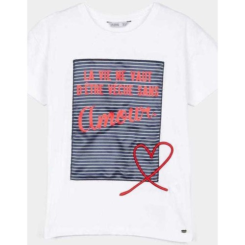 Textil Rapariga T-shirts e Pólos Tiffosi 10034118-1-23 Branco