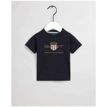 Textil Rapaz T-shirts e Pólos Gant Kids PV21505150-16-12 AZUL ESC