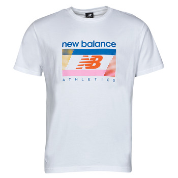 Textil Homem T-Shirt mangas curtas New Balance ATEEH AMP TEEEE Branco
