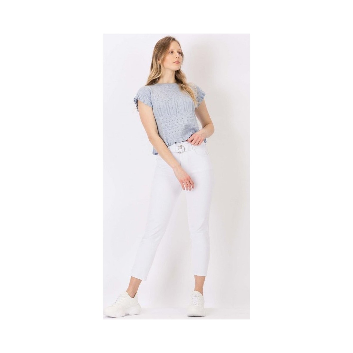 Textil Mulher Calças Tiffosi 10036141-1-35 Branco