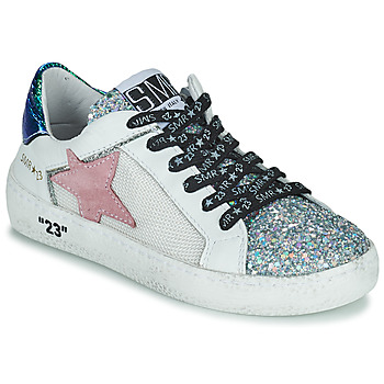 Sapatos Rapariga Sapatilhas Semerdjian CARLA Branco / Prata / Rosa