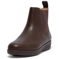 Sapatos Mulher Botins FitFlop SUMI LEATHER CHELSEA BOOTS CHOCOLATE BROWN Preto