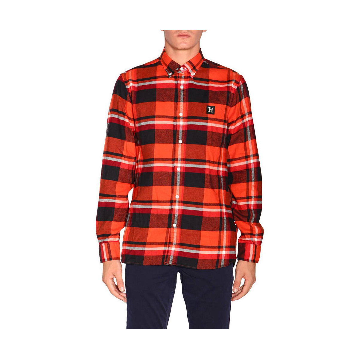 Textil Homem Camisas mangas comprida Tommy Hilfiger - mw0mw12110 Vermelho