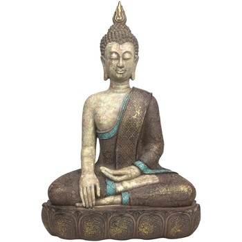 Casa Estatuetas Signes Grimalt Figura Buddha Sentado Cinza