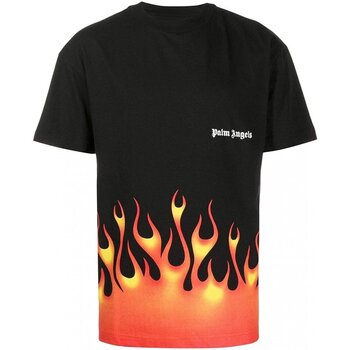 Camiseta Palm Angels Logotipo Impressão T-shirt Preta