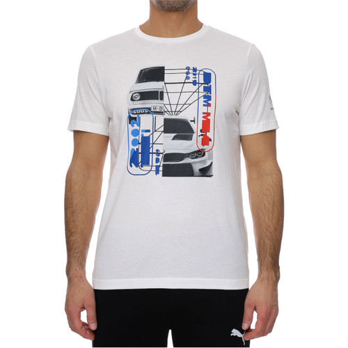 Textil Homem T-Shirt mangas curtas Puma BMW Motorsport Graphic Tee Branco