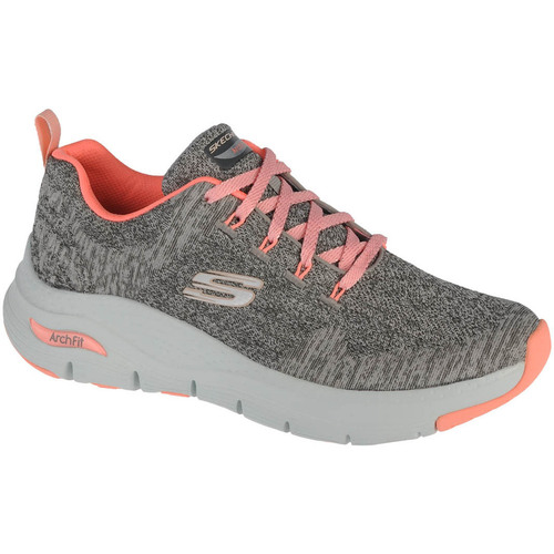 Sapatos Mulher Sapatilhas Skechers Arch Fit Comfy Wave Cinza