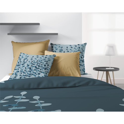Casa Conjunto de roupa de cama Calça com bolsos LUNARIA Azul